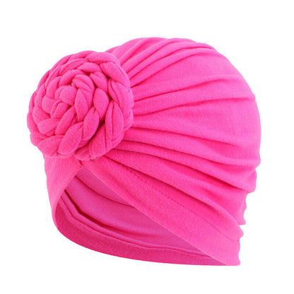 Turban Hat Twist Braid Turban Hat Pan Flower Turban Hat Baotou Hat Ethnic Hat