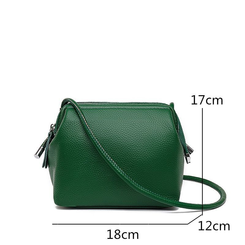 Leather Handbag High Quality Soft Cowhide Shoulder Bag Luxury Messenger Bags 1PC