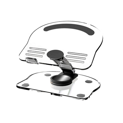 Black Acrylic Tablet Stand Desktop Foldable Holder 360° Rotation Base Bracket u