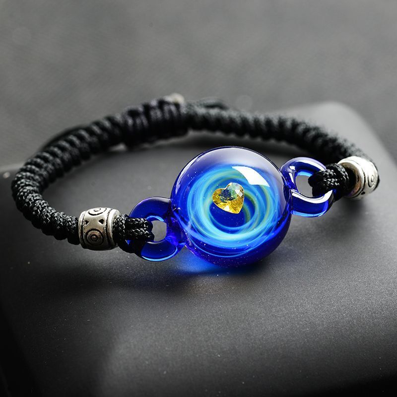 Men Women Beaded Bracelets Nebula Cosmic Handmade Galaxy Couple Jewelry Presents