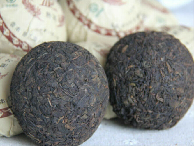 100g Mini Puerh Tea Ball Organic Glutinous Rice Cooked Puer Tea Yunnan Black Tea