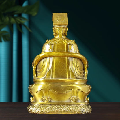 10.3" Brass Lu Dongbin Statue Chinese Eight Immortals Daoism Deity Sage Decor
