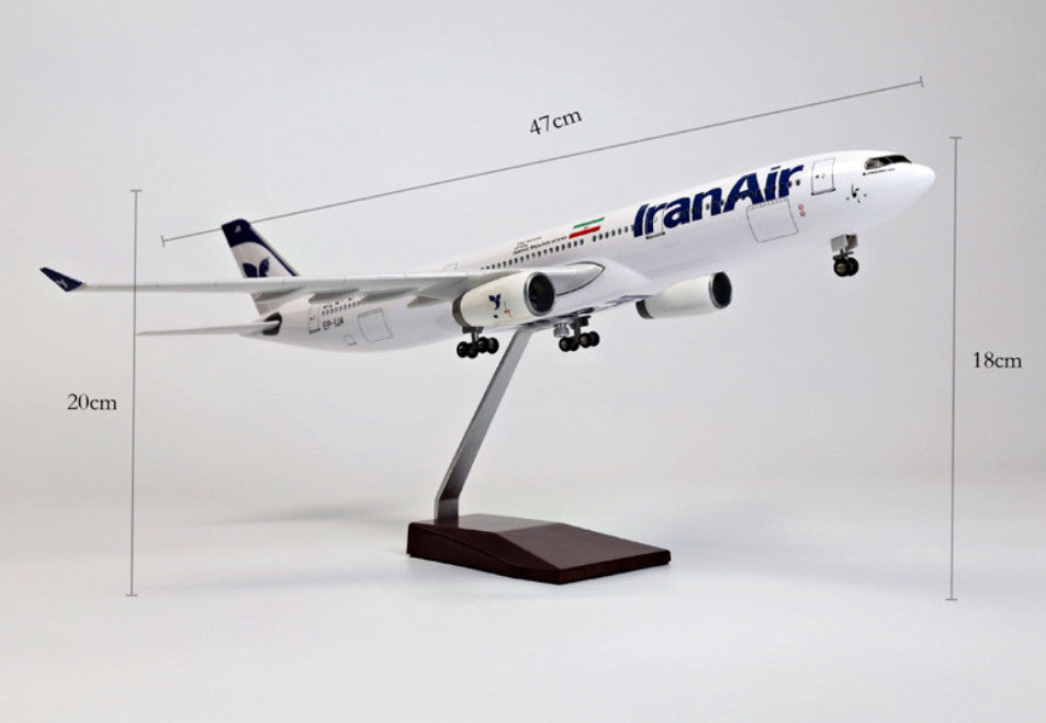 1:135 47CM IRAN AIR AIRBUS A330 Airplane Landing Gears Resin Aircraft Model