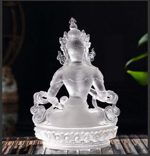 3.1" VAJRASATTVA LORD OF PURIFIED MIND COLLECT TIBETAN BLESSED CRYSTAL STATUE