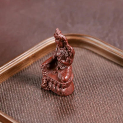 Buddha statue purple clay tea pet 8.6cm tea figurine handicraft tea play Zen