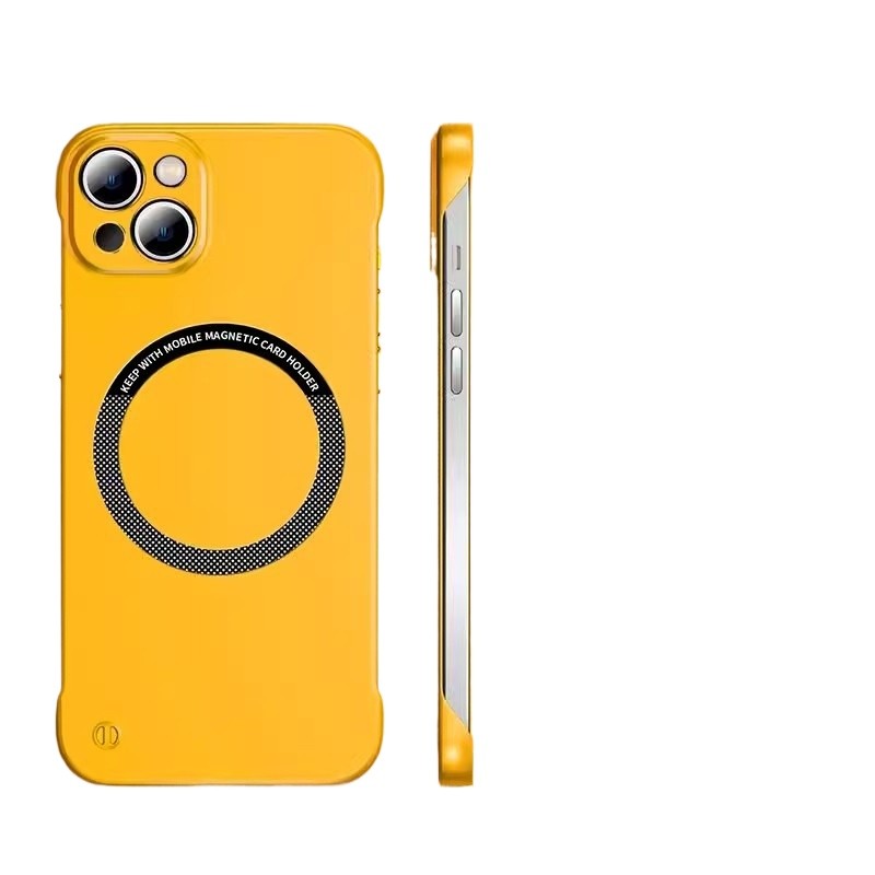 Suitable for Apple 17/16/15 matte borderless magnetic phone case ultra-thin PC