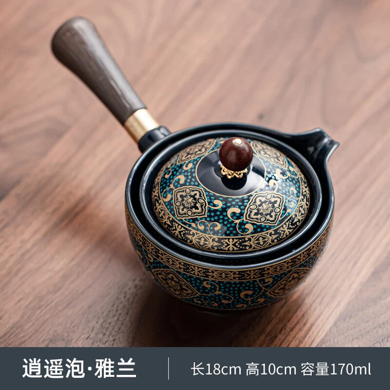 Swing Tea Artifact Lazy Kung Fu Tea Set Portable Xiaoyao Teapot Teaware Kitchen