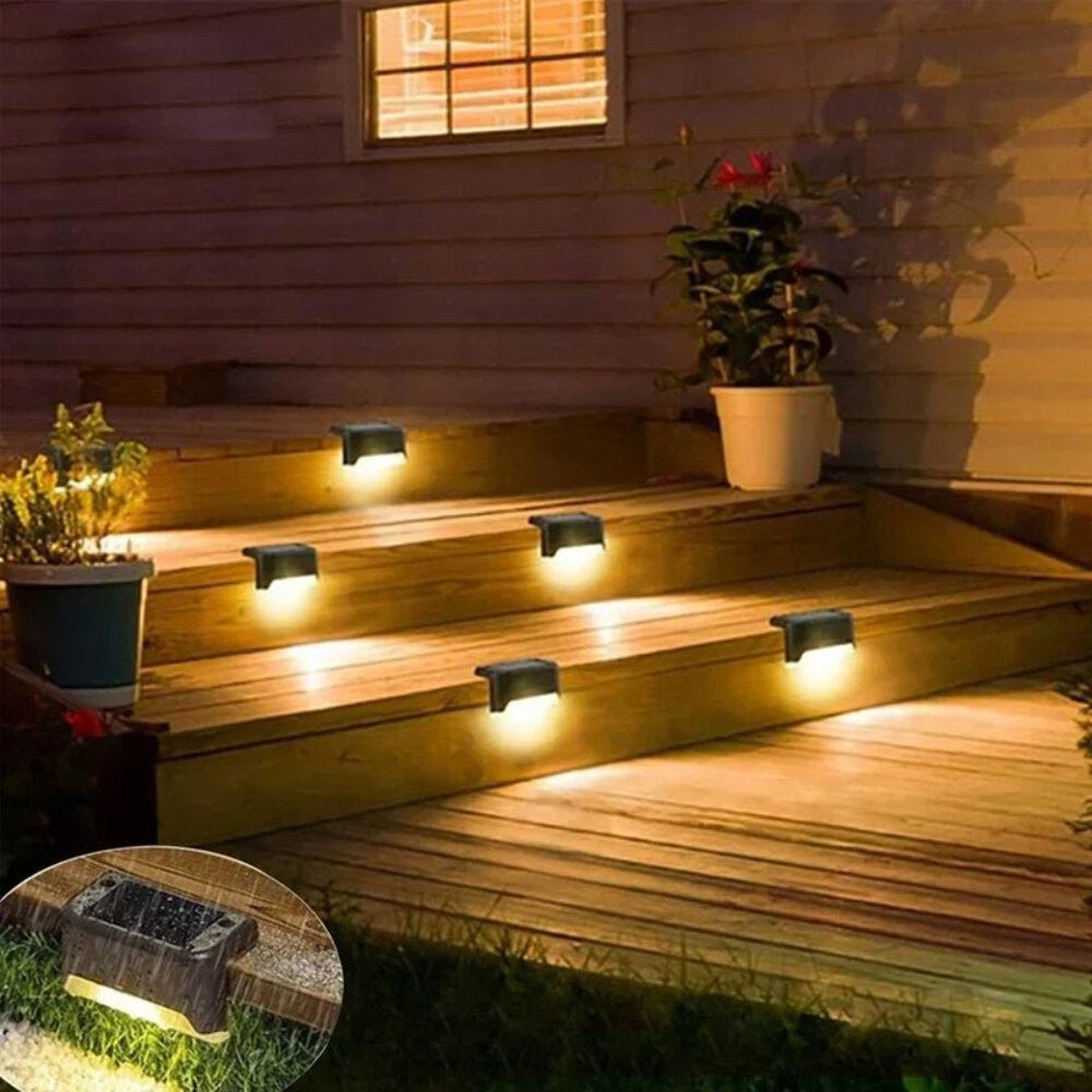 Solar Step Lights Outdoor – Waterproof Deck & Fence Lamps