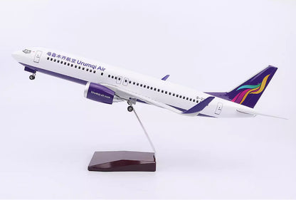 1:85 47CM Urumqi Air BOEING 737 MAX Plane Landing gear Resin Aircraft Model