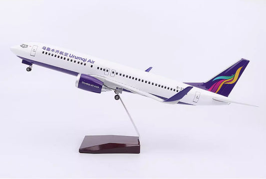 1:85 47CM Urumqi Air BOEING 737 MAX Plane Landing gear Resin Aircraft Model
