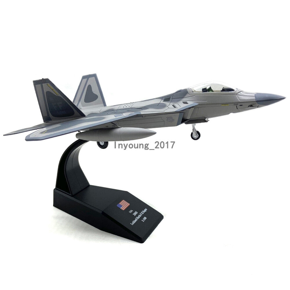 1/100 Lockheed Martin F-22 Raptor Fighter Plane Model Diecast Airplane Model