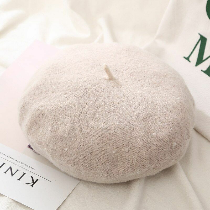 French Beret Caps Winter Warm Street Style Cap Wool Warm Beanie Hat Caps Hiking
