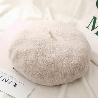 French Beret Caps Winter Warm Street Style Cap Wool Warm Beanie Hat Caps Hiking