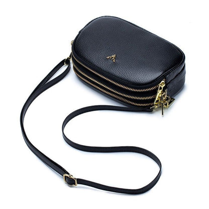 Casual Crossbody Bag Retro Shoulder Bag Flap Cow Leather Messenger Bags Handbags
