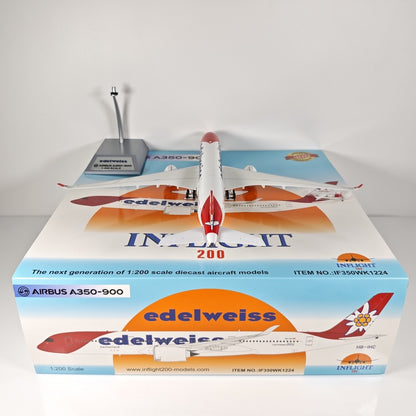 1:200 InFlight edelweiss A350-900 Passenger Airplane Diecast Plane Model