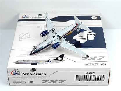 1:400 JC Wings AEROMEXICO BOEING B737-700 Passenger Airplane Diecast Model