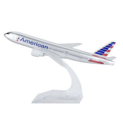 16cm American B777 Model Plane 1:400 Alloy Simulation Airliner Aircraft Model M