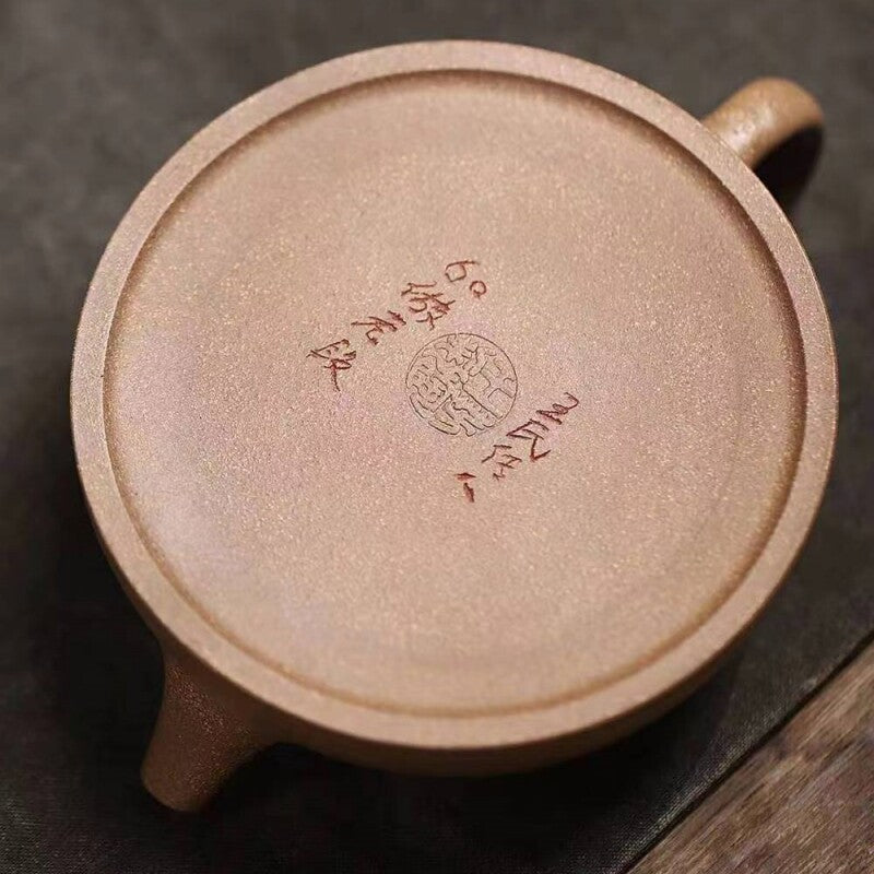 Chinese Tea Pot Handmade Carved Real Yixing Zisha Old Duan Clay Master Pot 180ml
