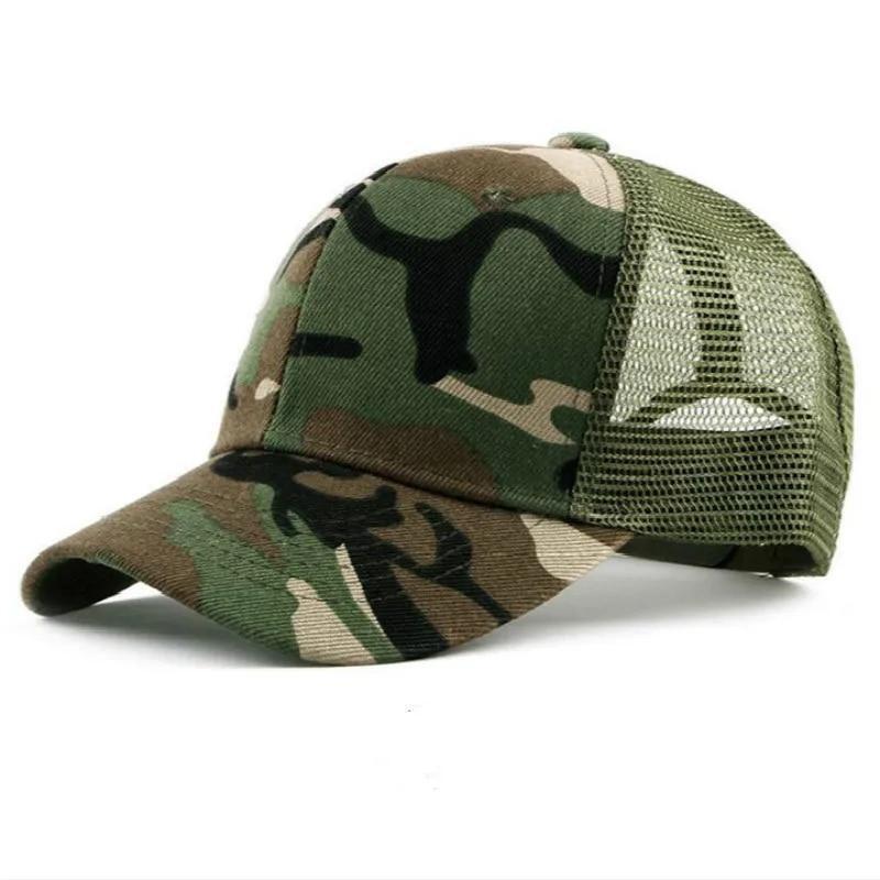 Camuflaje Gorras de Hombre Mujer Snapback Moda Gorra Con Malla Cups
