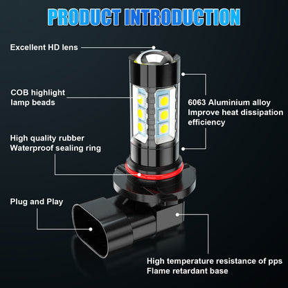 4 Bulbs Cambo kit Fog Light + 8000K LED Headlight Hi/Lo For 2004-2014 Ford F-150