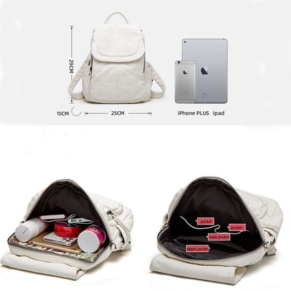 Soft Synthetic Leather Mini Backpack Leisure School Bookbag Travel Bag Small 1PC