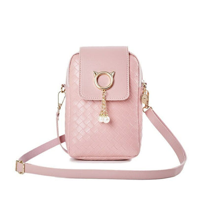 New Female Autumn Winter Mini Cross-body Shoulder Bags Pearl Tassel Diagonal Bag