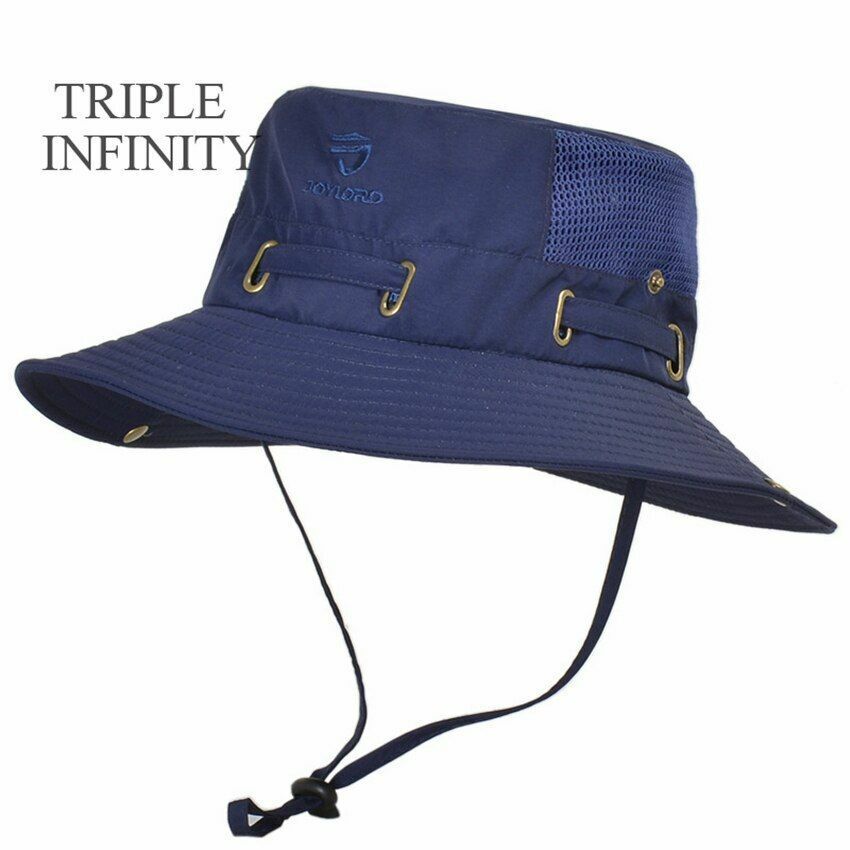 Summer Bucket Hat Mesh Breathable Outdoor Fishing Mountaineering Hiking Foldable