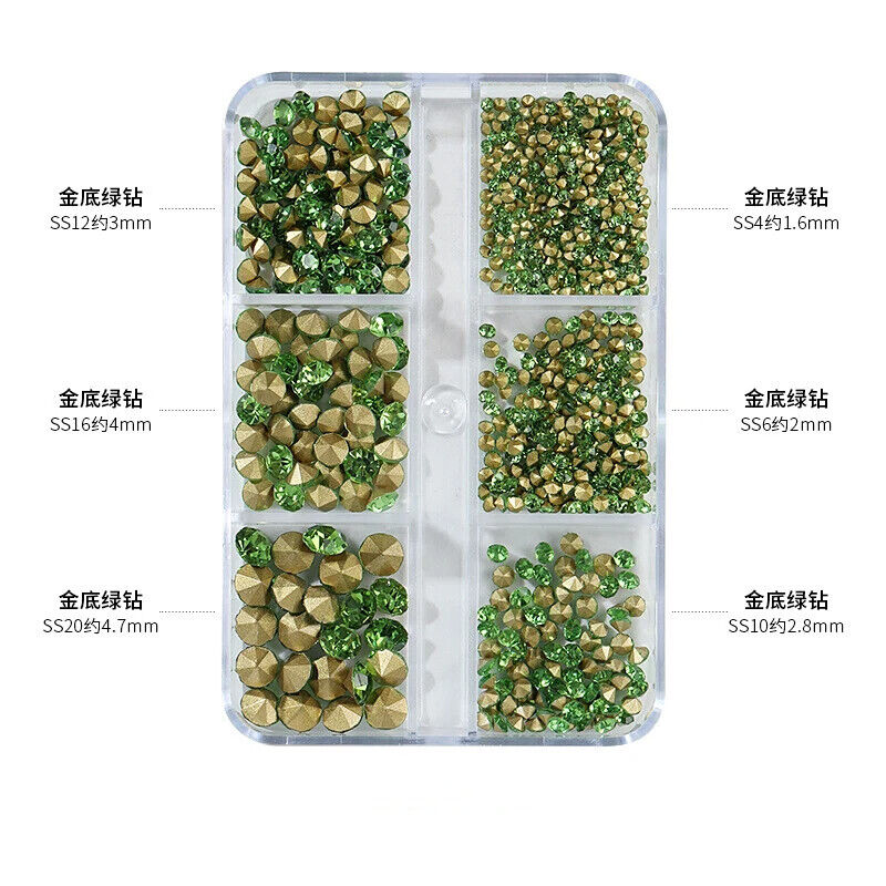 Nail Charms 30Pcs Boxed Luxury Shiny Planet Alloy 3D Art Rhinestones Bling Decor