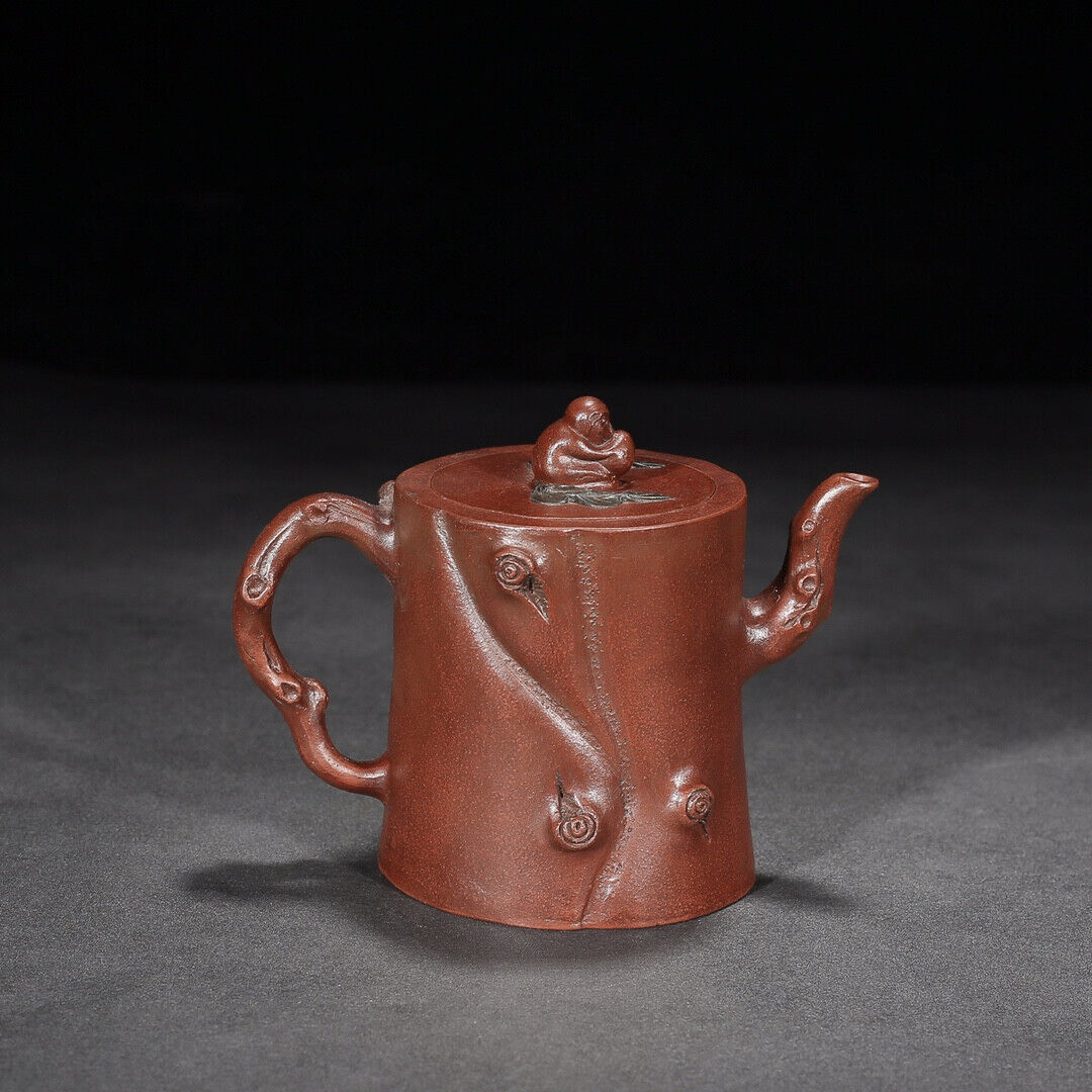 Chinese Yixing Zisha Clay Handmade Exquisite Teapot （竹韵 底款：沈孝陆）