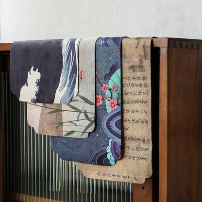 Chinese Style Velvet Tea Mat |Velvet Dining Table Mat |Coffee Table Mat
