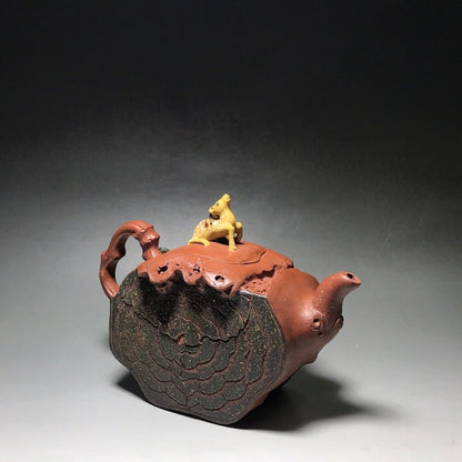 Chinese Yixing Zisha Clay Handmade Exquisite Teapot （福禄寿 底款：汪寅仙）