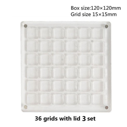 Watercolor Paint Empty Box 16/36 Grid Acrylic Transparent Magnetic Color Palette