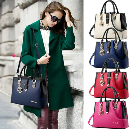 Women's Ladies PU Leather Handbag Shoulder Messenger Satchel Tote Crossbody Bags