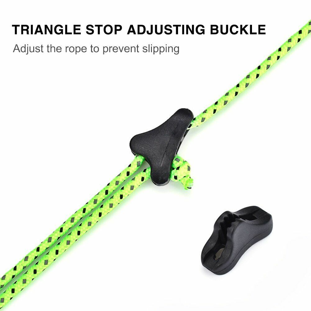 10/20Pcs Tent Awning Rope Buckles Fastener Adjuster Non-Slip Cord Camping Tools