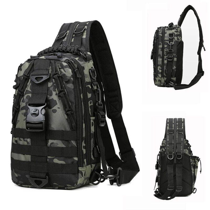Men's Military Shoulder Bag Army Body Chest Bags Trekking Crossbody Hiking Pack