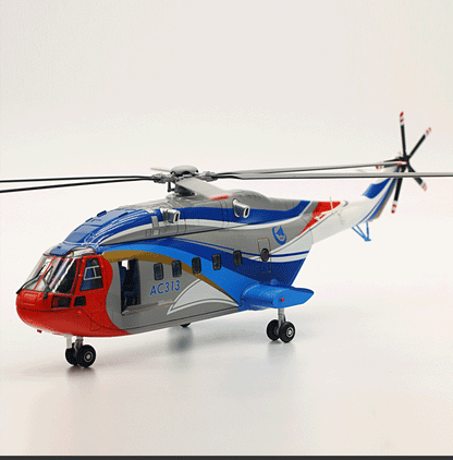 1:60 37CM AVIC AC313 Large Transport Helicopter Aircraft Diecast Airplane Model