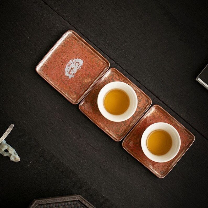 Square Ceramic Tea Coasters|Coffee Coasters|Tea Ceremony Accessories