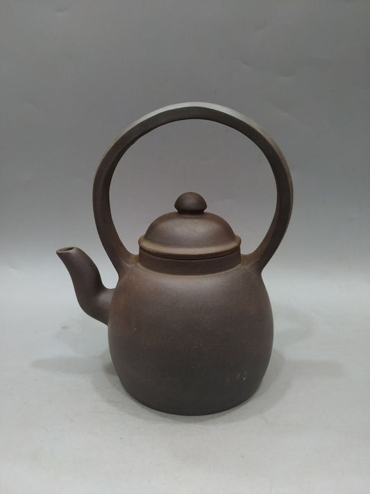 vintage chinese yixing purple clay teapot zisha ceremony carving Collectible art