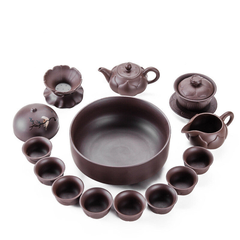 True Yixing Zisha Complete Teaset Tea Pot Matching Gaiwan Cup Lid Holder Pitcher