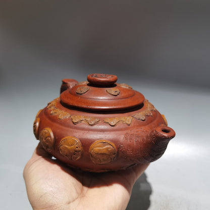 Chinese Yixing Zisha Clay Handmade Exquisite Teapot （十二生肖壶 底款：顾景舟)