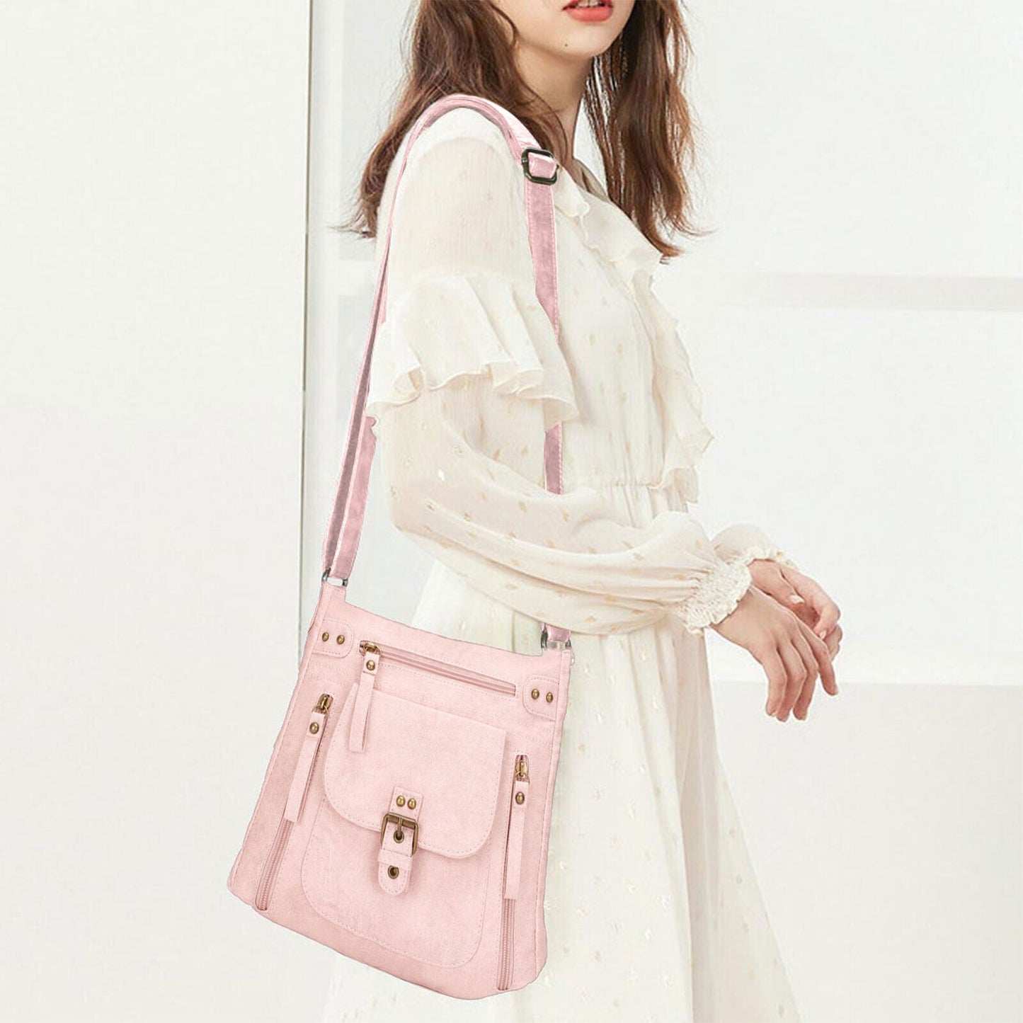 Fashion One Shoulder Bag Retro Small Square Bag Shoulder Tote Bag for Women