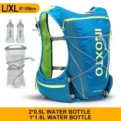 Running Backpack 8L Backpack Hiking Marathon Hydrating Bag 500ml Water Bottle