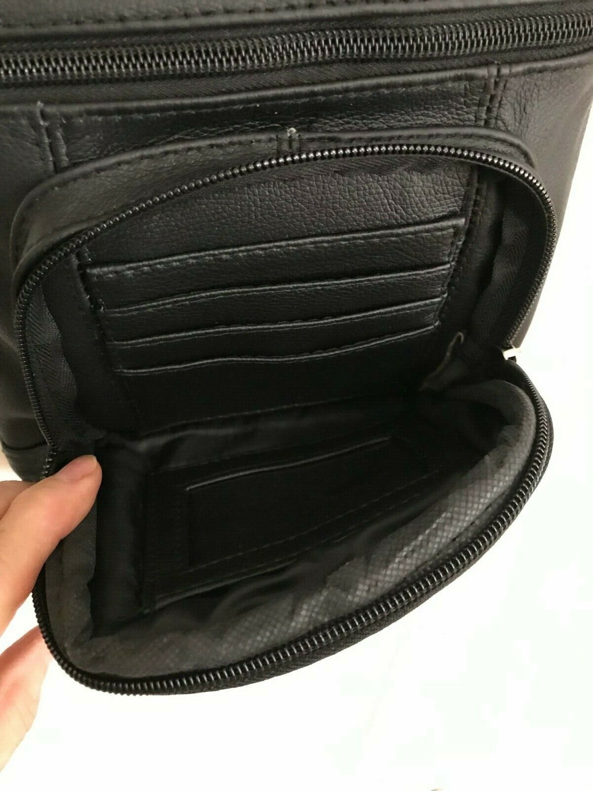 14 COLORS - Roma Leathers 6 Compartment 100% CROSSBODY LEATHER BAG 9.5" X 7.5"