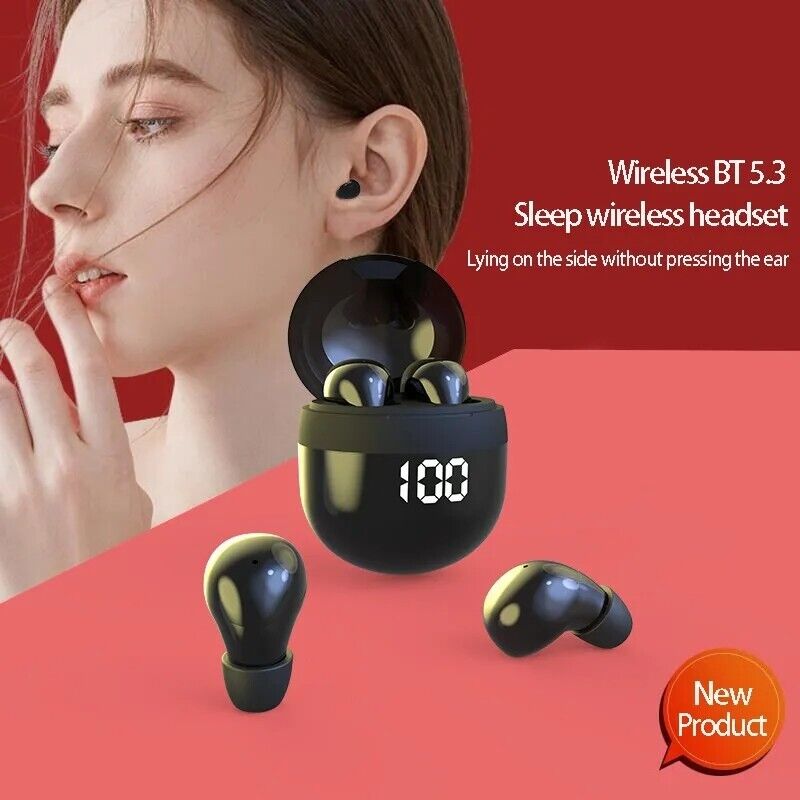 2023 Bluetooth Earbud Headset TWS 5.3 Wireless Earphone Invisible for All Phone.