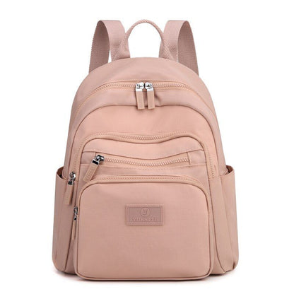 Dark Green Backpack Waterproof Nylon Student School Bag Small Traveling Rucksack