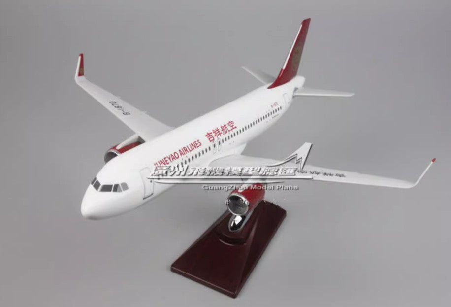 38CM Juneyao Airlines AIRBUS A320 B-1870 Passenger Aeroplane Resin Plane Model