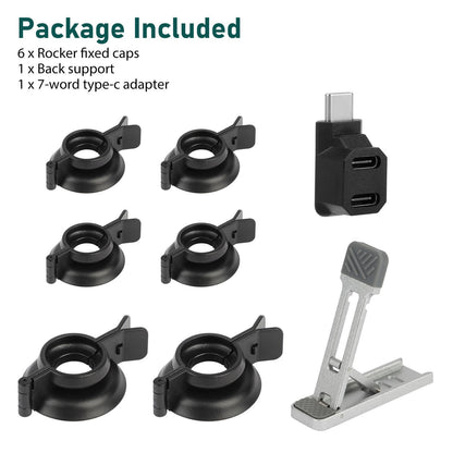 Thumbsticks Rocker Protection Kit+Back Support for Steam Deck/Switch/OLED/Lite
