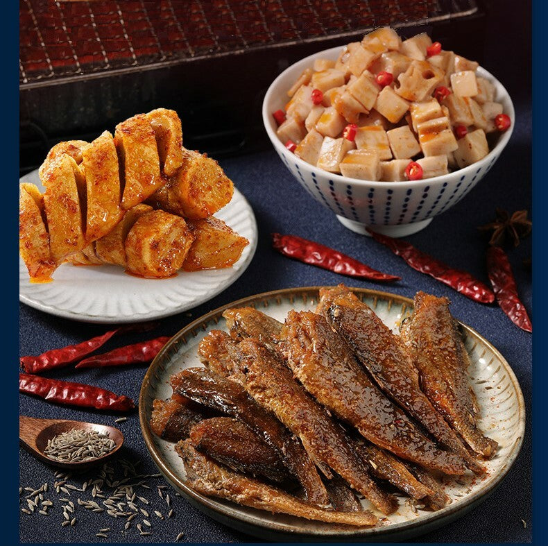 Chinese Snack Box Assorted Asian Duck Neck Spicy Food Pack