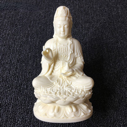 Chinese Buddha Resin Lotus Clean Bottle Guanyin Statue Statue Modern Sculpture