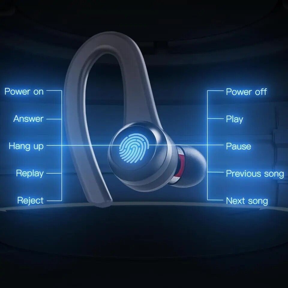 2023 Ear hook Headphones Bluetooth 5.0 Wireless Headband Earbuds Headset Stereo